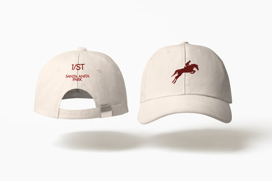 Showjumping Graphic Cap - Stone / Oxbood